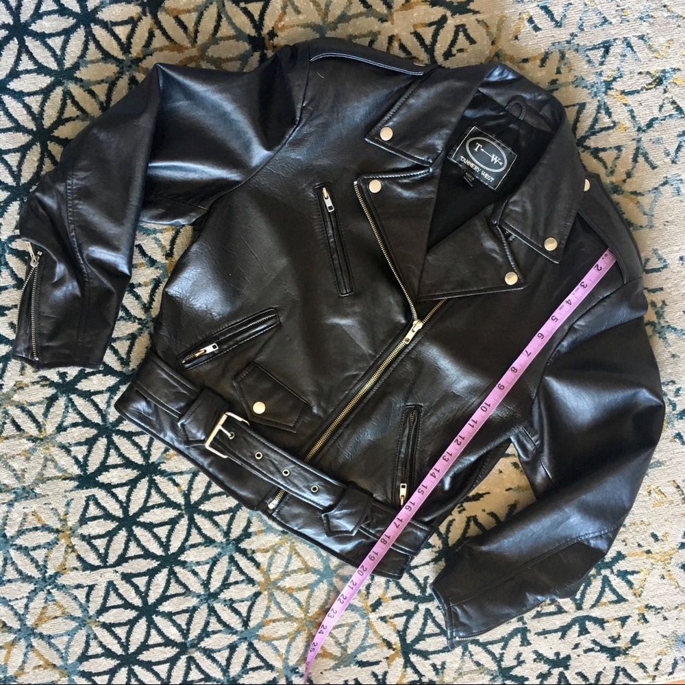 Genuine Leather Black Moto Jacket with Belt